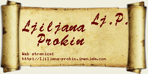 Ljiljana Prokin vizit kartica